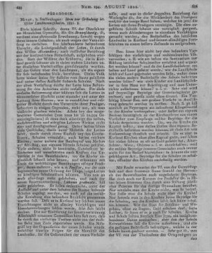 Braunschweig, J. D.: Ideen zur Gründung lettischer Landmannsschulen. Mitau: Steffenhagen 1821