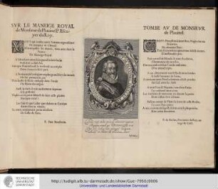 Sur le Maneige Royal de Monsieur de Pluvinel P. Escuyer du Roy