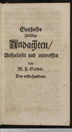 Das erste Hundert