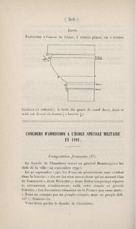 Concours d'admission a l'École Spéciale Militaire en 1891.