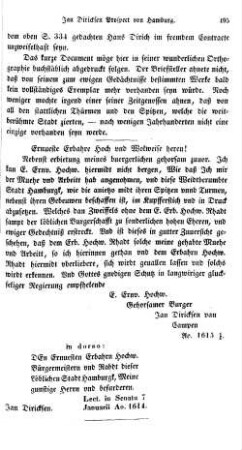 Des Jan Diricksen Prospect von Hamburg, 1613