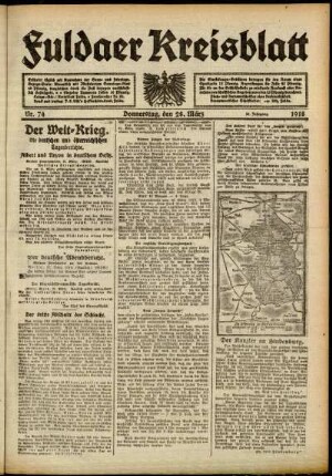 Ausgabe vom Donnerstag, den 28. März 1918.