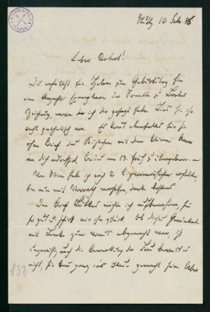 Brief vom 10. Februar 1886