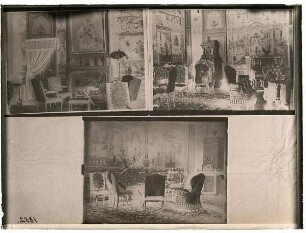 Drei Glasnegative mit Interieur Motiven (Reproduktion)