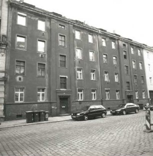 Dresden-Pieschen, Braunschweiger Straße 1/1 b. Wohnanlage (um 1925). Straßenansicht