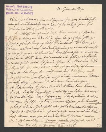 Brief an Ferruccio Busoni : 30.01.1917