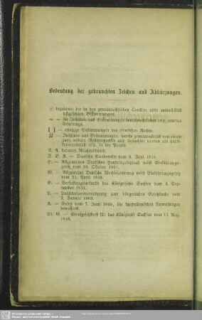 Bedeutung der gebrauchten Zeichen und Abkürzungen