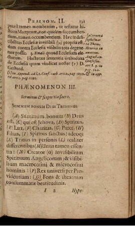 Phaænomenom III. Terminus & Scopus viæ sacre