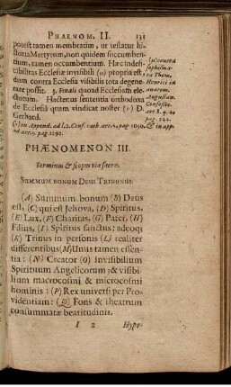 Phaænomenom III. Terminus & Scopus viæ sacre