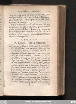 Caput XIX. De Legibus fundamentalibus.