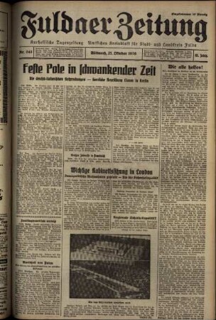 Ausgabe vom Mittwoch, den 21. Oktober 1936.