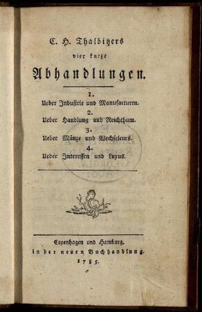 C. H. Thalbitzers vier kurze Abhandlungen