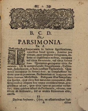 Diss. mor. de parsimonia