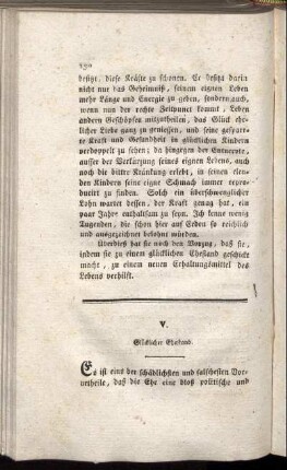 V. Glücklicher Ehestand.