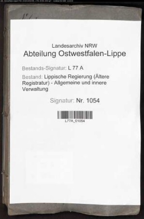 Anstellung der Auditoren und Hebungsbeamten beim Amt Horn, Bd. 1