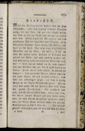 Probestück. - Schluß.