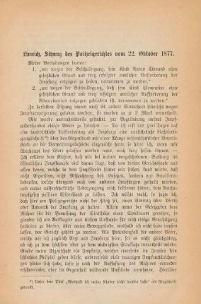 Linnich, Sitzung des Polizeigerichtes vom 22. Oktober 1877