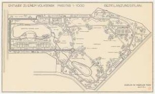 Volkspark: Pflanzplan 1:1000