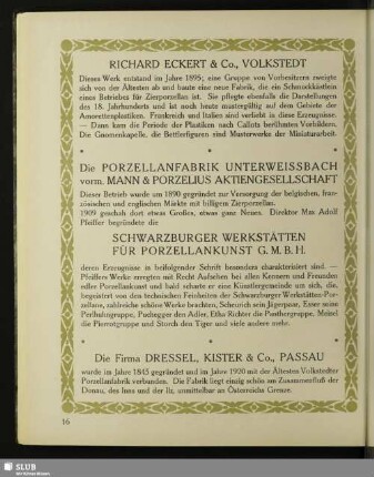 Schwarzburger Werkstätten Für Porzellankunst G.M.B.H.