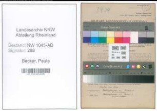Entnazifizierung Paula Becker , geb. 13.05.1899 (Angestellte)