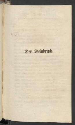 Der Beinbruch