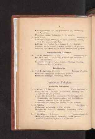 Juristische Fakultät.
