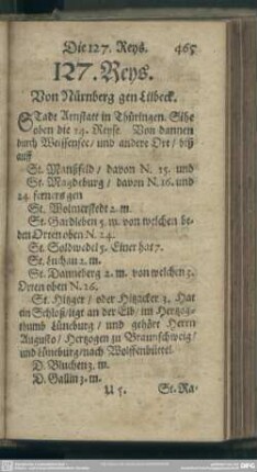 127. Reys. Von Nürnberg gen Lübeck