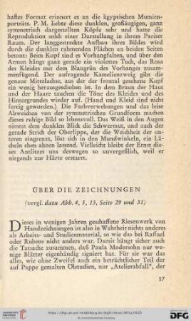 Über die Zeichungen