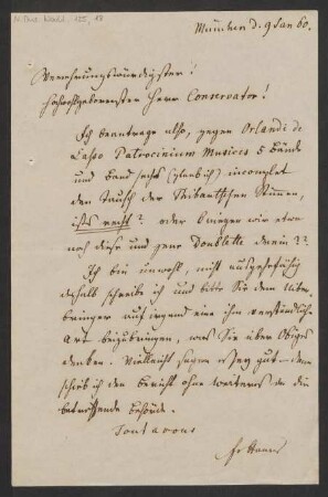 Brief an Julius Joseph Maier : 09.01.1860