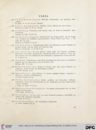 Varia (Nr. 396-408)