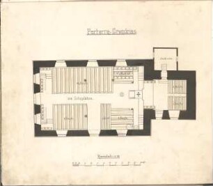 Dolmetsch, Heinrich; Sulzbach / Kocher; Ev. Pfarrkirche, Restaurierung - Alter Zustand (Grundriss EG)