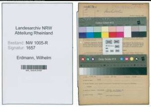 Entnazifizierung Wilhelm Erdmann , geb. 05.04.1895 (Stellwerksmeister)
