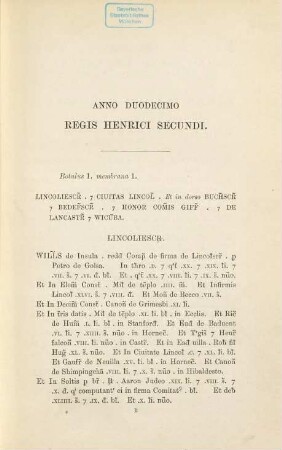 The great roll of the pipe for the ... year of the reign of King Henry the Second, [8]. ... of the twelfth year of the reign ..., A. D. 1165 - 1166