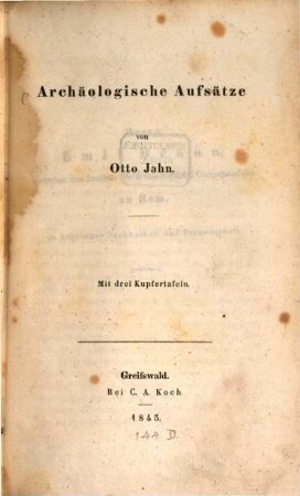 Archäologische Aufsätze