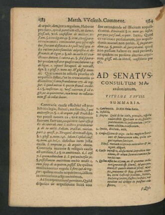 Ad Senatusconsultum Macedonianum. Titulus XXVIII.