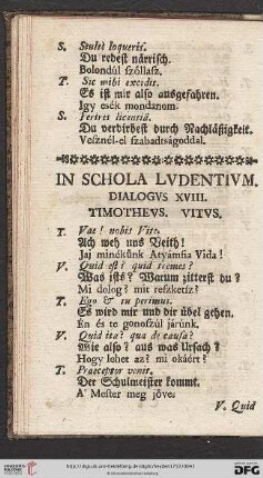 Dialogvs XVIII.