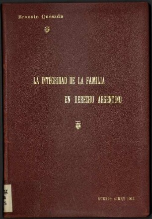 La integridad de la familia en derecho argentino