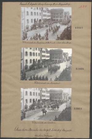 Vorbeimarsch der Radfahrer III Bat. und der 1. Ldst. Komp.