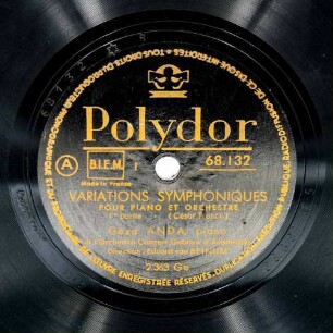 Variations Symphoniques pour Piano et Orchestre (1. et 2. partie)