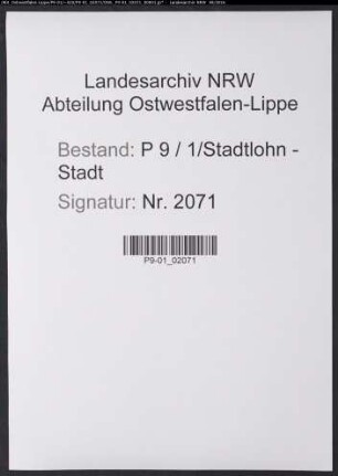 Sterberegister Standesamt Stadtlohn