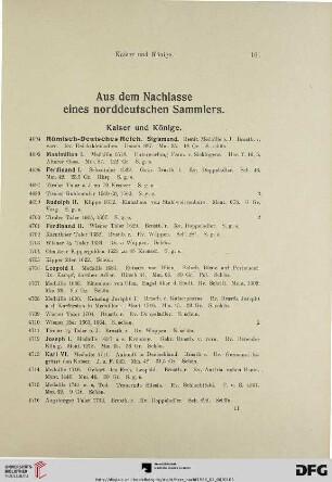 Aus dem Nachlasse eines norddeutschen Sammlers (Nr. 4694-5568)
