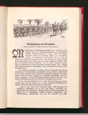 Mobilmachung und Grenzschutz