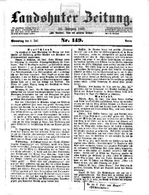 Landshuter Zeitung : niederbayerisches Heimatblatt für Stadt und Land ; gegründet 1849. 12. 1860, T. 2