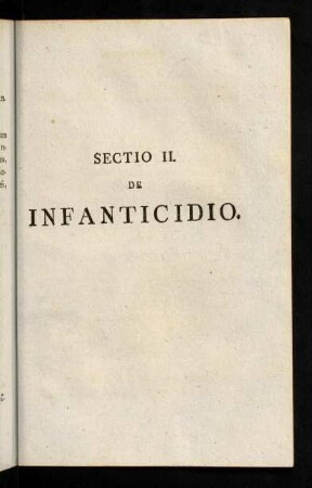 205-338, Sectio II. De Infanticidio.