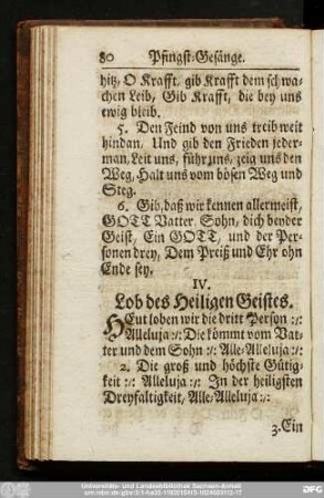 IV. Lob des Heiligen Geistes.