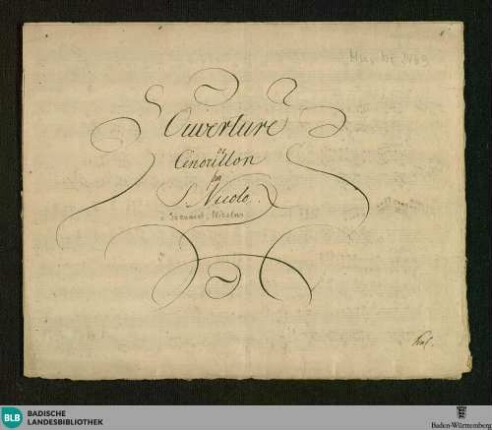 Cendrillon. Excerpts - Don Mus.Ms. 2469