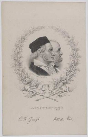 Doppelbildnis des C. F. Gauss und des Wilhelm Weber