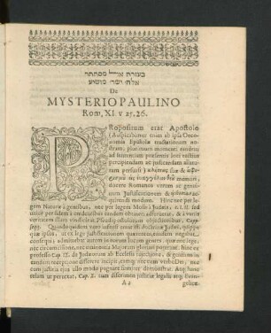 Mysterio Paulino.