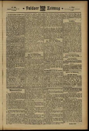 Zweite Ausgabe vom Donnerstag, den 11. Juli 1912.