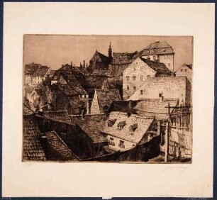 Der Burglehn mit St. Afra (Augustiner-Chorherrenstifts St. Afra 1205-1539, Fürsten- und Landesschule 1543, Landesgymnasium) und der Kirche St. Afra in Meißen